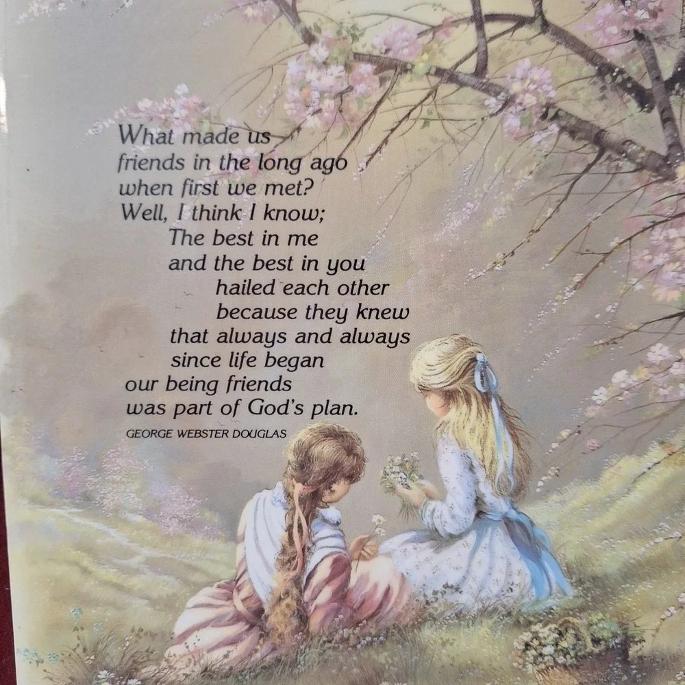 Vtg 1970 Wood Frame Ceramic Tile Hanging Decor George Webster Douglas Religious